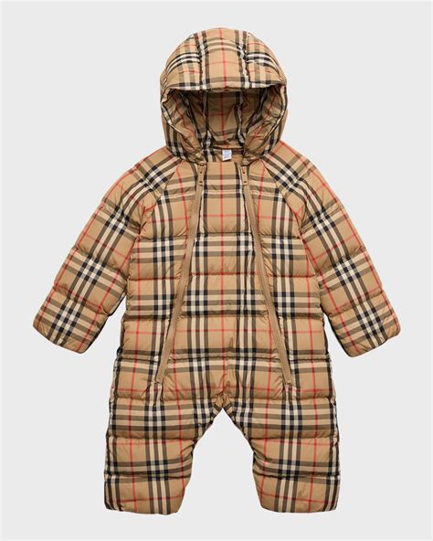 burberry snowsuits|baby check print snowsuit.